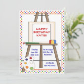 Art Easel Uitnodiging (Staand voorkant)
