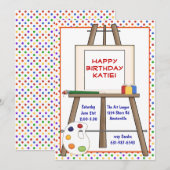 Art Easel Uitnodiging (Voorkant / Achterkant)