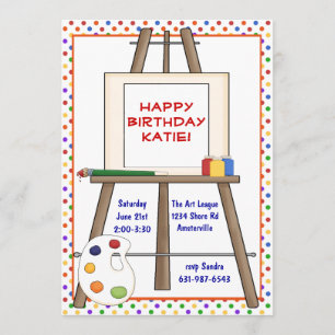 Art Easel Uitnodiging