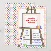 Art Easel Uitnodiging (Voorkant / Achterkant)