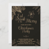Art Eat Drink Be Merry kerstfeest Kaart (Voorkant)