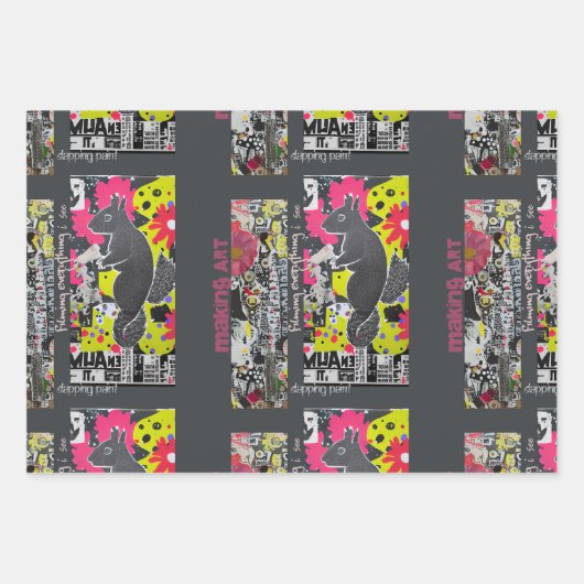 Art Eekhoorn Inpakpapier Vel (Voorkant)