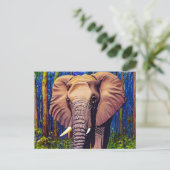Art Elephant Animal Briefkaart (Staand voorkant)