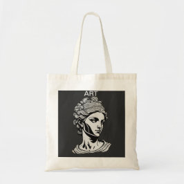 Art Enthusiast Bag witte en zwarte omtrek inspirer Tote Bag