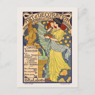Art et decoration France Vintage Poster 1898 Briefkaart