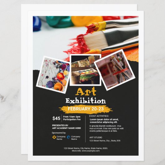 Art Event Flyer Sjabloon (Voorkant / Achterkant)