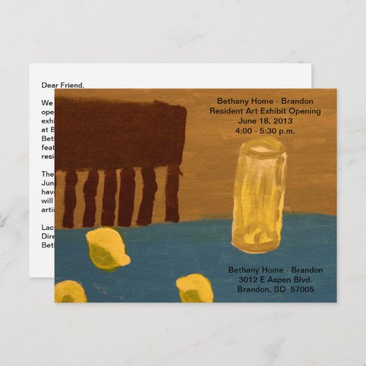 Art Exhibit Briefkaart (Voorkant / Achterkant)