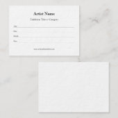 Art Exhibition Label Sjabloon voor artiesten (Voorkant / Achterkant)