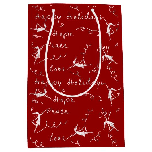 Art Fairies Prettige feestdagen Medium Cadeauzakje (Voorkant)