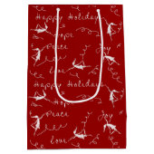 Art Fairies Prettige feestdagen Medium Cadeauzakje (Achterkant)