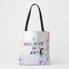 Art Fairy: Ik geloof in Art Waterverf Run Tote Bag