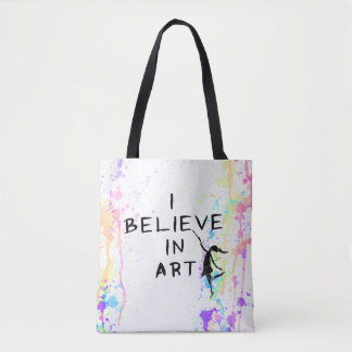Art Fairy: Ik geloof in Art Waterverf Run Tote Bag