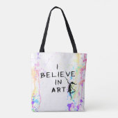 Art Fairy: Ik geloof in Art Waterverf Run Tote Bag (Achterkant)