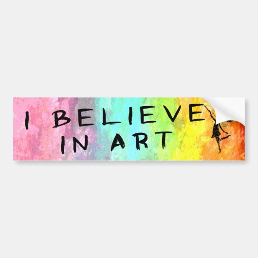 Art Fairy: Ik geloof in kunst Painterly Bumpersticker (Voorkant)