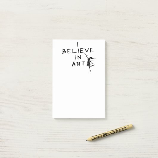 Art Fairy: Ik geloof in kunst Post-it® Notes (Op bureau)