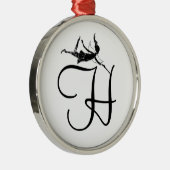 Art Fairy Inital: H Metalen Ornament (Rechts)
