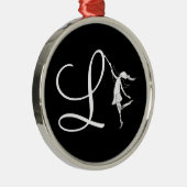 Art Fairy Initiaal: L Metalen Ornament (Rechts)