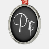 Art Fairy Initiaal: P Metalen Ornament (Links)