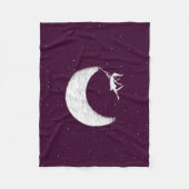 Art Fairy: Verf de maan (Paars) Fleece Deken (Voorkant)