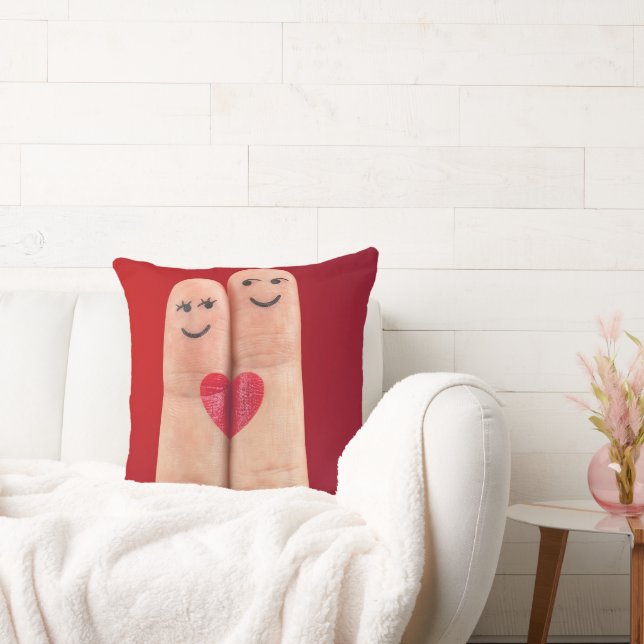 Art Fingers Heart Love Kussen (Bank)
