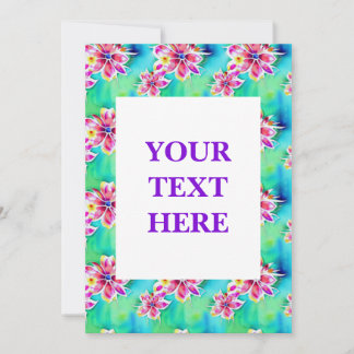 Art Floral Waterverf Uitnodiging