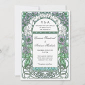 Art  Floral Wedding Invitations Kaart (Voorkant)