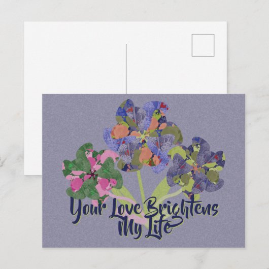 Art Flowers Briefkaart (Voorkant / Achterkant)