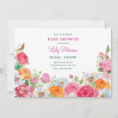 Art Flowers Rozen baby shower Kaart (Voorkant)