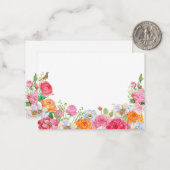 Art Flowers Rozen Notitiekaartje (Voorkant / Achterkant in situ)