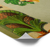 Art Fruit Basket Ananas Border Poster (Hoek)