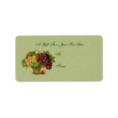  Art Fruit Basket Gift Label (Voorkant)