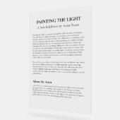 Art Gallery Exhibit Artist Statement Plaque Acryl Bord (Hoek)