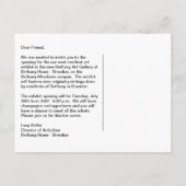 Art Gallery Exhibit Open Invitation Briefkaart (Achterkant)
