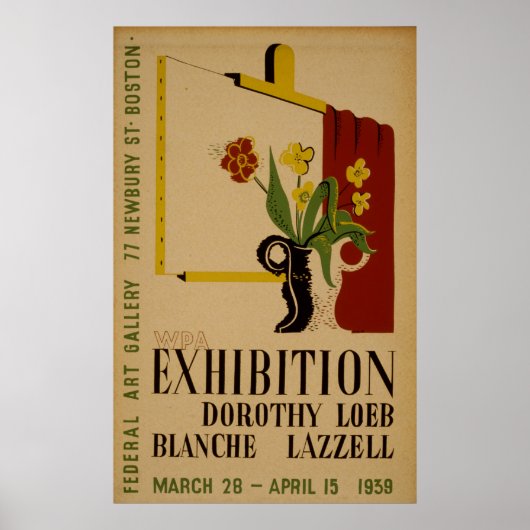 Art Gallery Exhibition Boston WPA Poster (Voorkant)