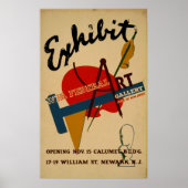 Art Gallery Exhibition New Jersey  WPA Poster (Voorkant)