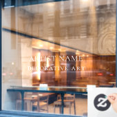 Art Gallery Exhibition Window Decal Sticker (Cafe Raam)