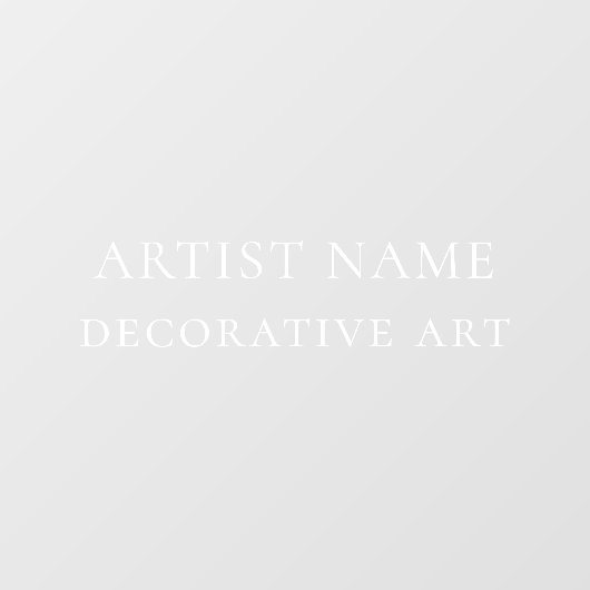 Art Gallery Exhibition Window Decal Sticker (Vel)