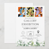 Art gallery opening kaart (Voorkant / Achterkant)