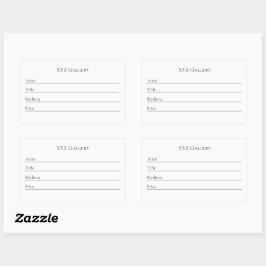 Art Gallery Tentoonstelling Label Sticker