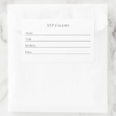 Art Gallery Tentoonstelling Label Sticker (Tas)