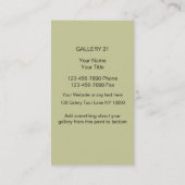 Art Gallery-Visitekaartjes Visitekaartje (Achterkant)