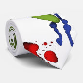 Art Geek Paint Splatter Stropdas (Opgerold)