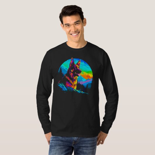 Art German Shepherd 1 T-shirt (Voorkant volledig)