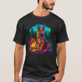 Art German Shepherd Dog Camping T-shirt (Voorkant)