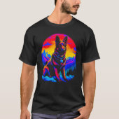 Art German Shepherd Dog T-shirt (Voorkant)