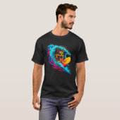 Art German Shepherd Dog Wave Surf T-shirt (Voorkant volledig)