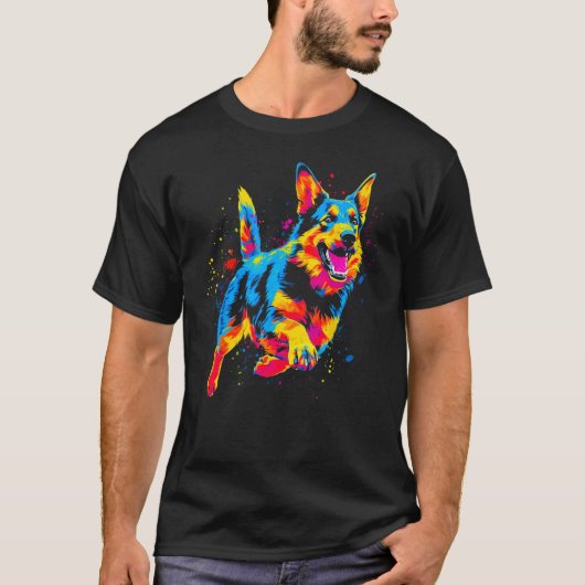 Art German Shepherd T-shirt (Voorkant)