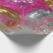 Art Glas Bubble Gom Roze Jewel Bruiloft Kerstmis Cadeaupapier (Hoek)