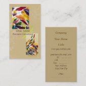 Art Glass Leaves Modern Excellent Visitekaartje (Voorkant / Achterkant)