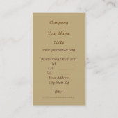 Art Glass Leaves Modern Excellent Visitekaartje (Achterkant)